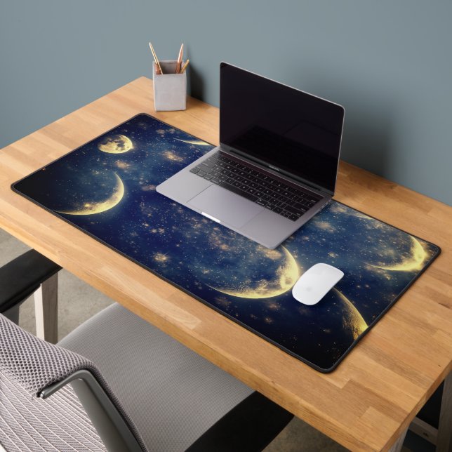 Lunar Glow Desk mat Night Sky Design (Office 2)