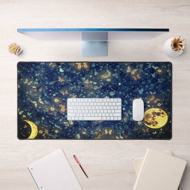 Lunar Glow Midnight Celestial Fantasy Desk Mat (Office 1)