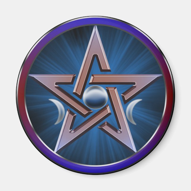Lunar Goddess Pentagram Magnet (Front)