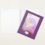 Lunar Goddess Planner<br><div class="desc">A Pagan Lunar goddess, perhaps Selene or Astarte sits on a silvery crescent moon in front of a full moon mandala of Celtic entwined eternal knots. Change the date or personalize it with a name.</div>