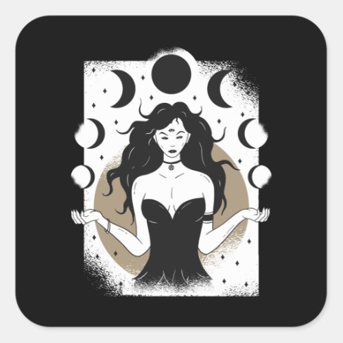 Lunar Goddess Square Sticker