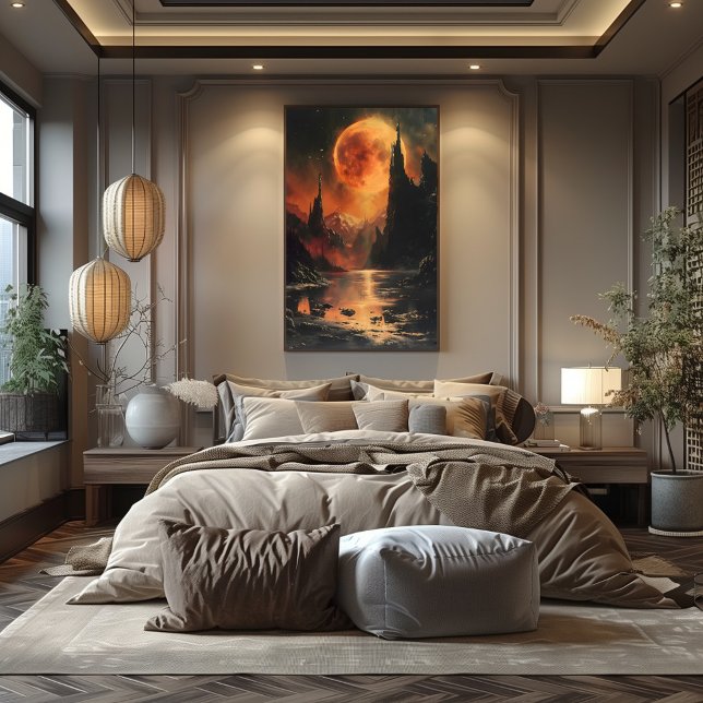 Lunar Hell: Surreal Landscape Bicolor Poster (Creator Uploaded)