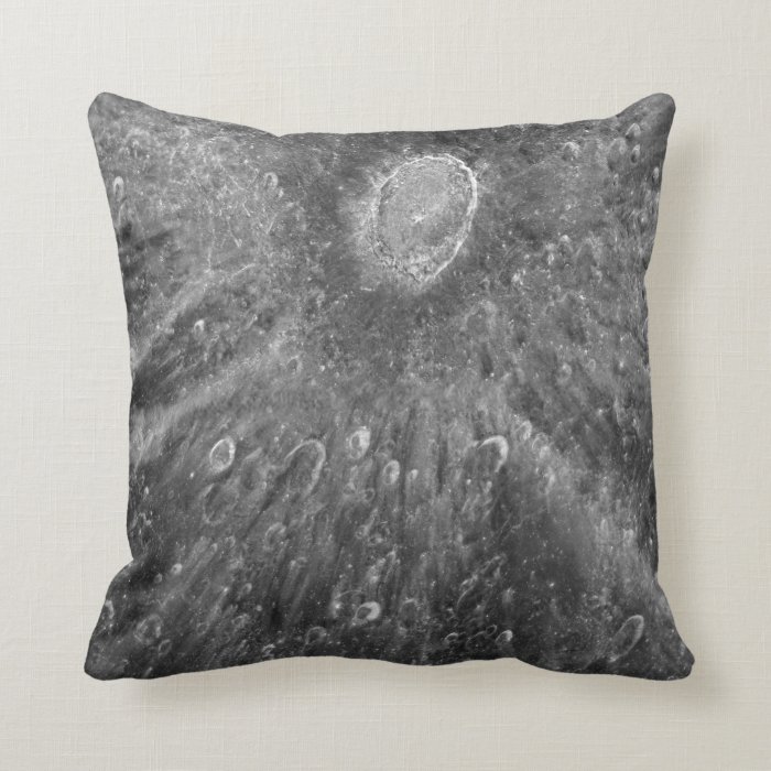 Lunar Impact Crater Tycho on Earth's Moon Throw Pillow