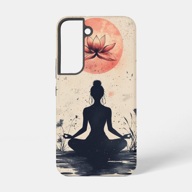 Lunar Lotus Flow Phone Case (Back)