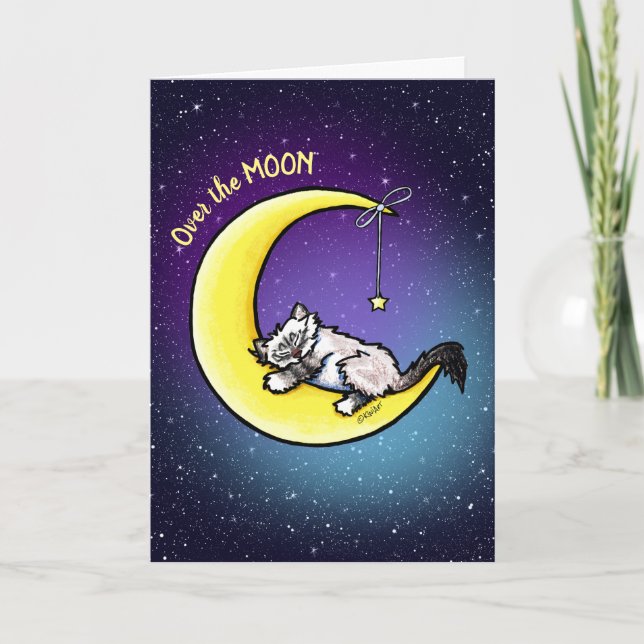Lunar Love Ragdoll Cat Card (Front)
