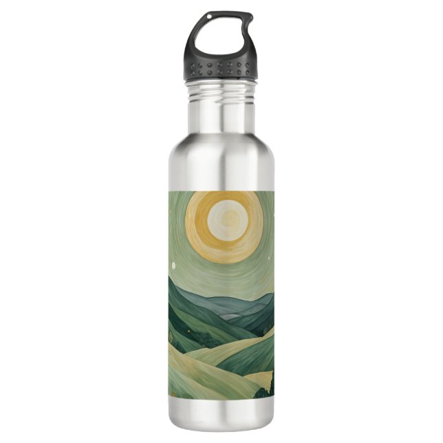 Lunar Lullaby Stainless Steel Water Bottle (Front)