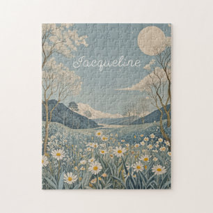 Lunar Meadow Personalized  Jigsaw Puzzle