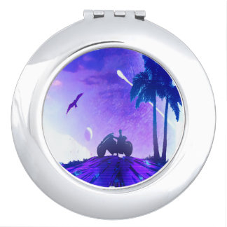 Lunar Mirage – Palestinian Digital Art Compact Mir Mirror