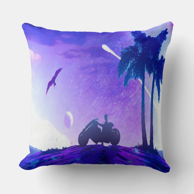Lunar Mirage – Palestinian Digital Art Throw Pillo Pillow (Front)