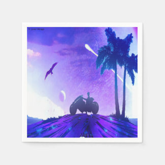 Lunar Mirage – Surreal Palestinian Digital Art Pap Napkins