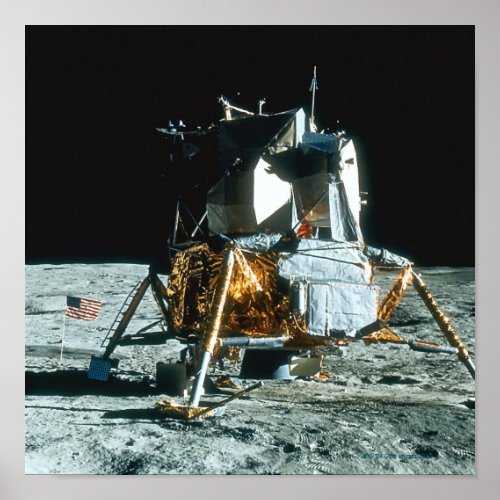 Lunar Module on the Moon Poster