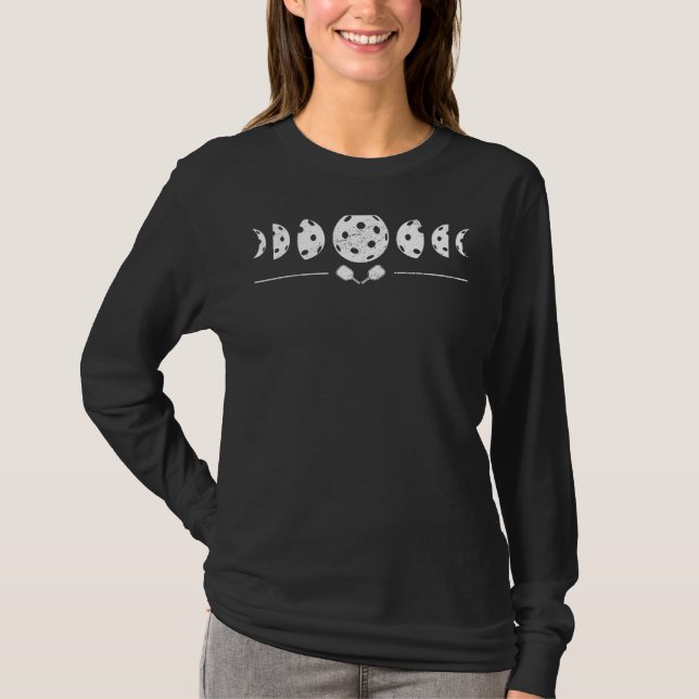 Lunar Moon Phase Phases Of The Moon Pickleball T-Shirt (Front)