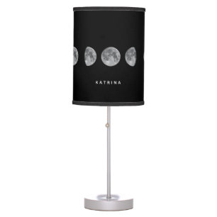 Lunar Moon Phases Celestial Customized Name Table Lamp