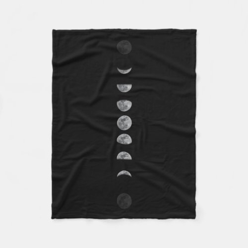 Lunar Moon Phases Celestial Fleece Blanket