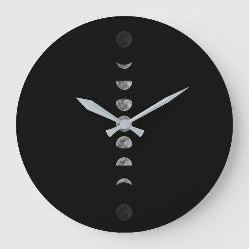 Lunar Moon Phases Celestial Large Clock