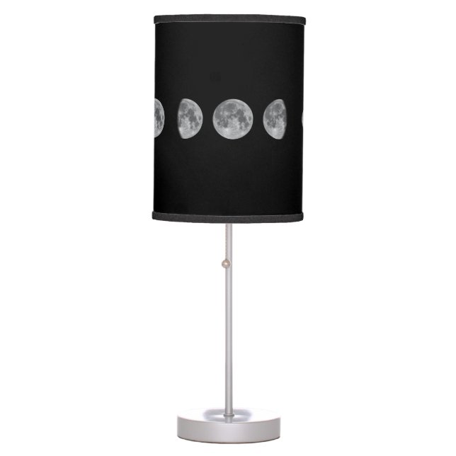 Lunar Moon Phases Celestial  Table Lamp (Front)