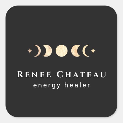 Lunar Moon Phases Energy Healer Square Sticker