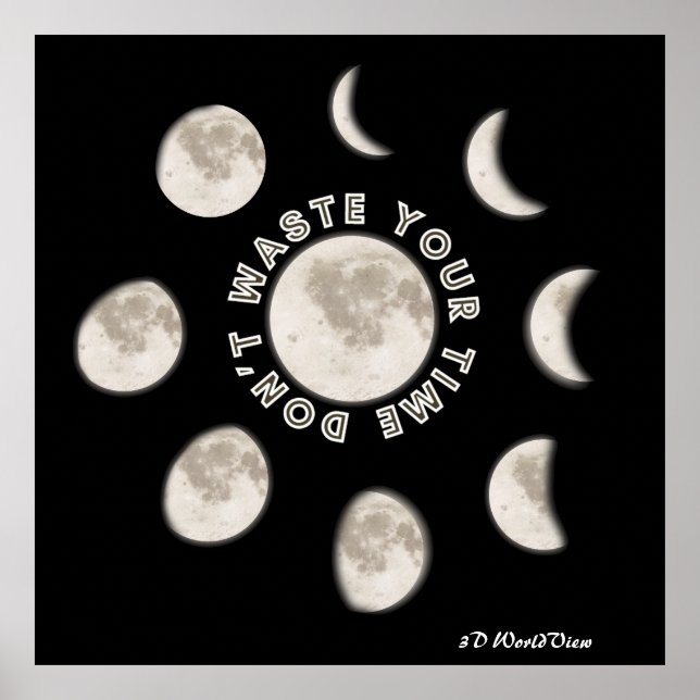 Lunar Moon Phases modern Poster (Front)