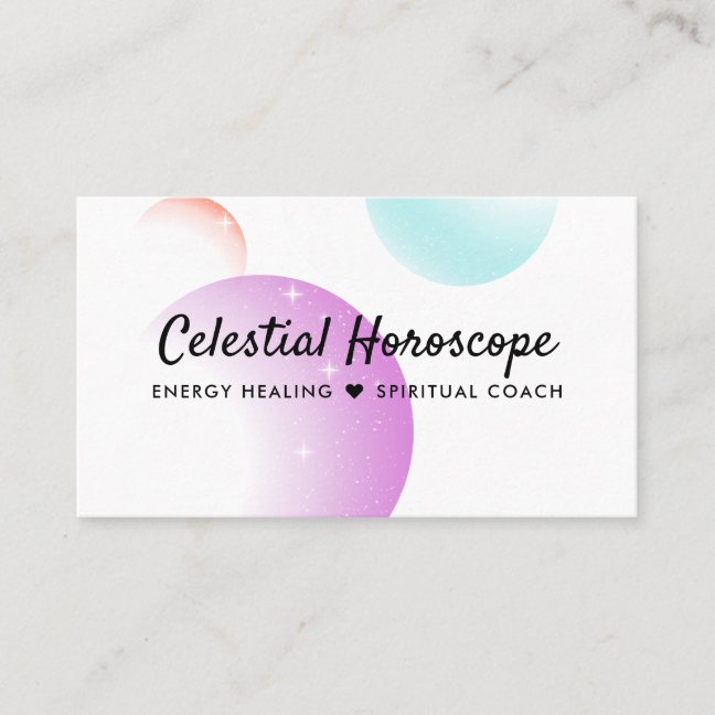 Lunar Moon Phases Reiki Practitioner Celestial Business Card