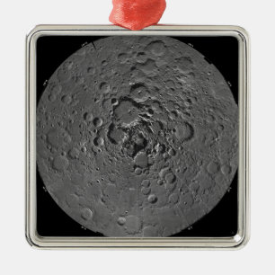 Lunar mosaic of the north polar region of the m metal ornament