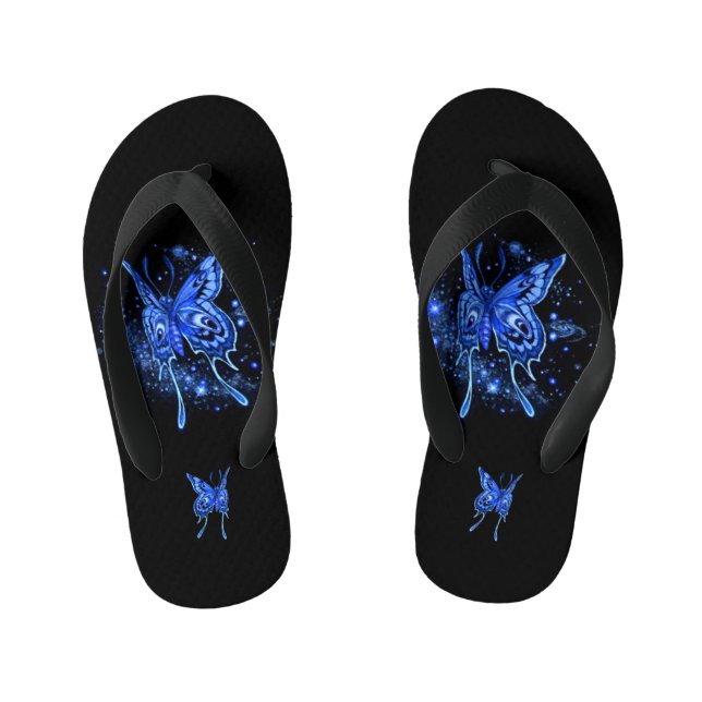 Lunar Moth  Kid's Flip Flops (Footbed)