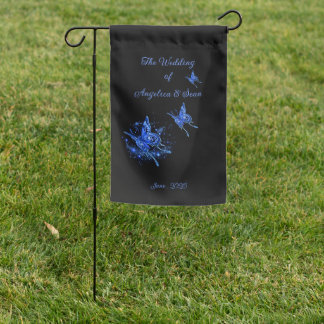 Lunar Moth Magical Wedding Garden Flag