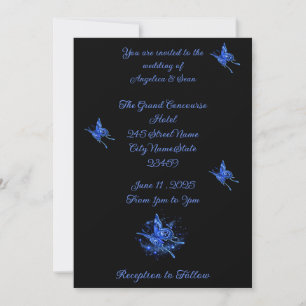 Lunar Moth Magical Wedding Invitation