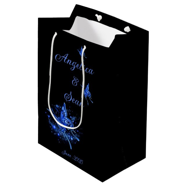 Lunar Moth Magical Wedding Medium Gift Bag (Front Angled)