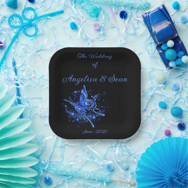 Lunar Moth Magical Wedding  Paper Plates (Party)