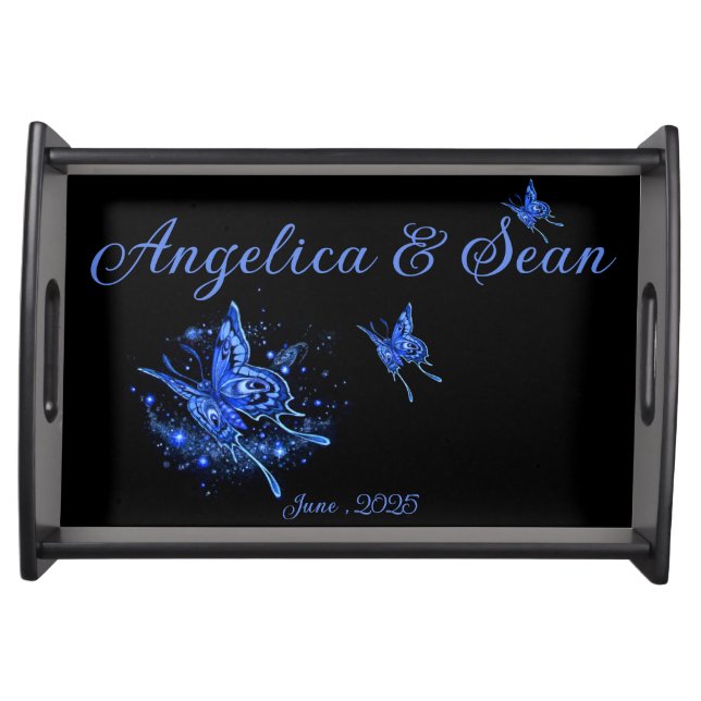 Lunar Moth Magical Wedding Serving Tray (Front)