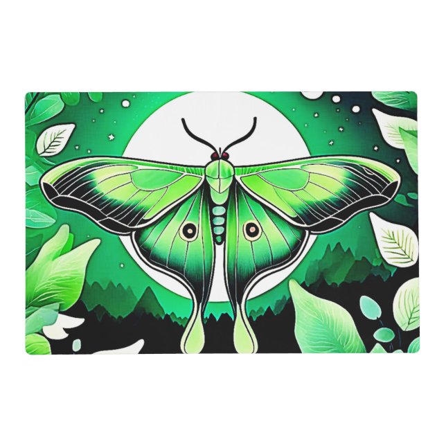 Lunar Moth Night Placemat (Front)