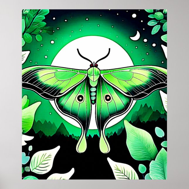 Lunar Moth Night Poster (Front)