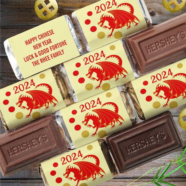 Lunar New Year 2024 Red Dragon Custom Party Favors (Creator Uploaded)