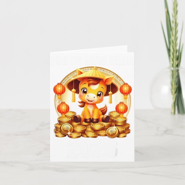 Lunar New Year 2026 Chinese New Year Decorations  Card (Front)