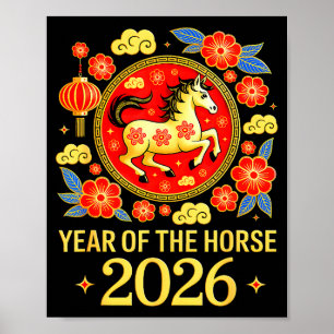Lunar New Year 2026 Year Of The Horse Chinese New Poster