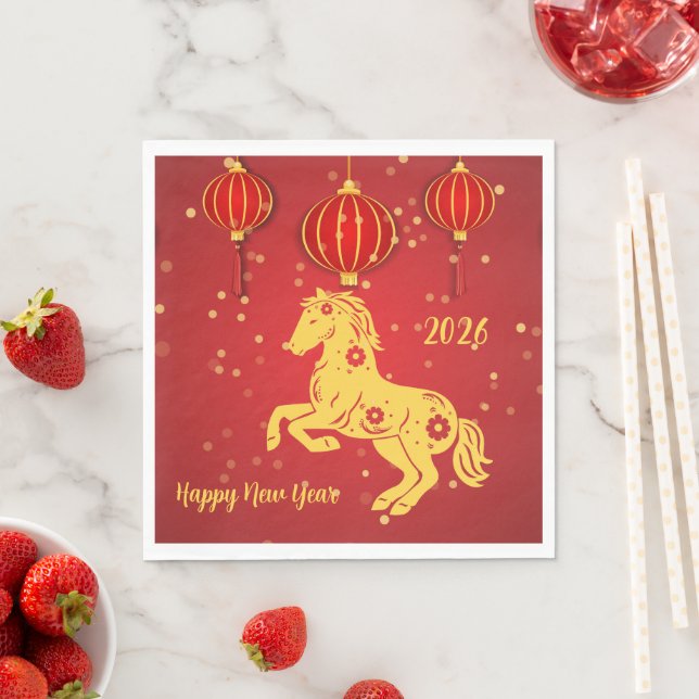Lunar New Year 2026 | Year of the Horse Napkins (Insitu)