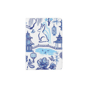 Lunar New Year Chinoiserie Rabbit Passport Holder