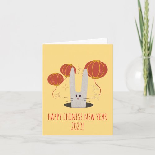Lunar New Year Greetings for the Year of Rabbit Ca Card