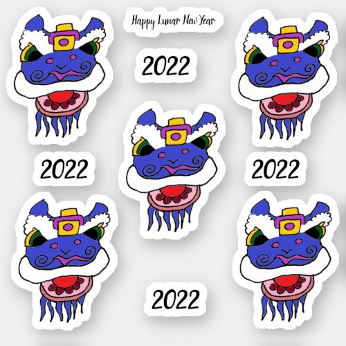 Lunar New Year Lion Dance Sticker