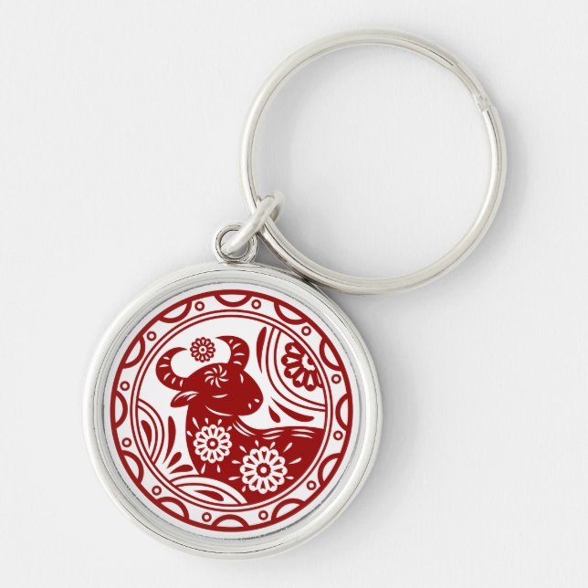 Lunar New Year Of Ox 2021 Zodiac Animal  Keychain (Front)