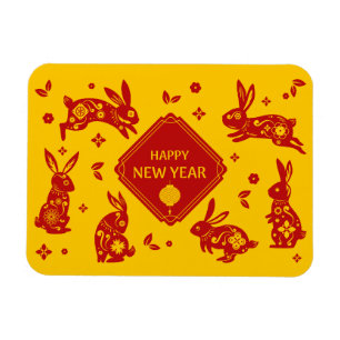 Lunar New Year Of Rabbit 2023 Zodiac Animal Magnet