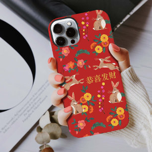 Lunar new year of the rabbit holiday red Case-Mate iPhone 14 case
