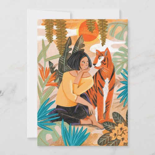 Lunar new year of the tiger photo holiday card