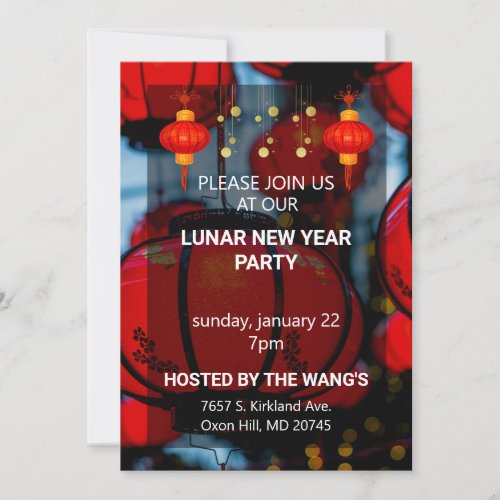 Lunar New Year Party Invitation 2023