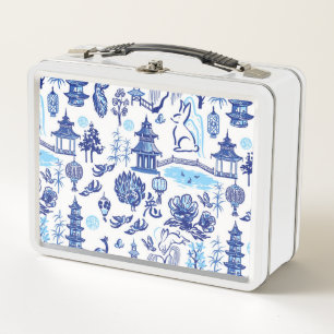 Lunar New Year Rabbit Chinoiserie White Lunch Box