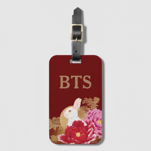 Lunar New Year _ Red Gold Rabbit Luggage Tag