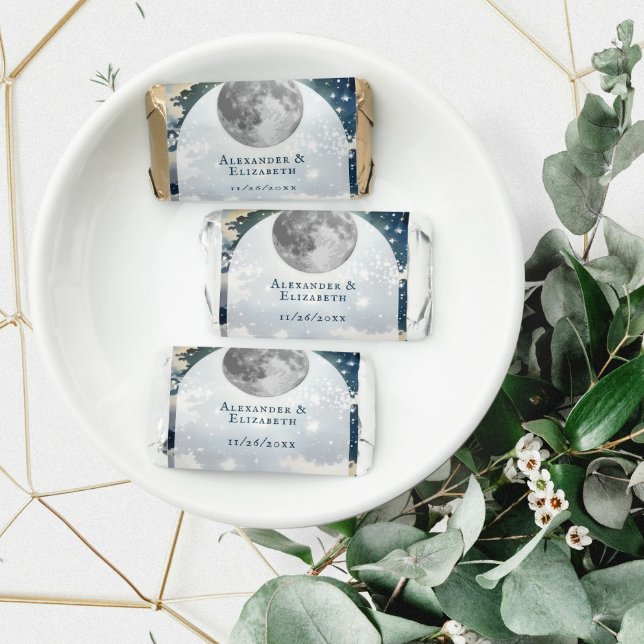 Lunar Night Sky Wedding Hershey's Miniatures (Lunar Night Sky Wedding Hershey Miniature Favors)