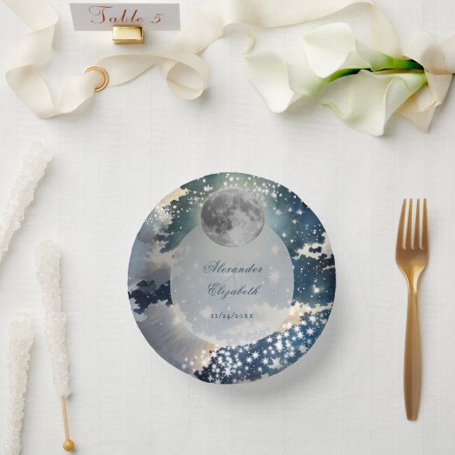 Lunar Night Sky Wedding Paper Bowls (Wedding)