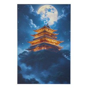 Lunar Palace in the Celestial Mountains Faux Canvas Print