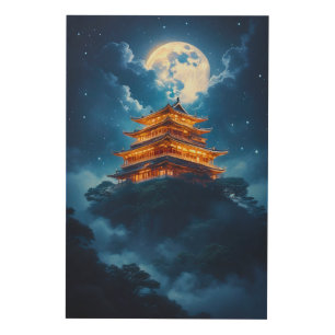Lunar Palace in the Celestial Mountains Wood Wall Art